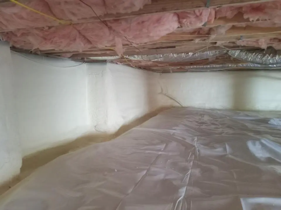 Crawl space encapsulation with closed-cell spray foam for Attic Insulation in Oak View