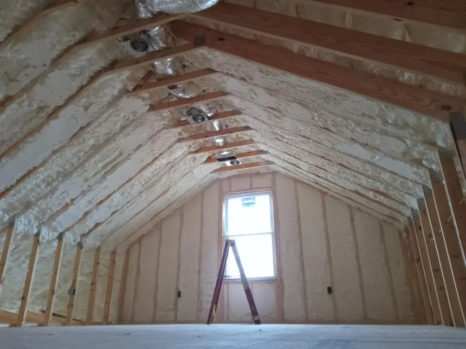 Spray foam roofing application for Crawl Space Insulation project in Oak View